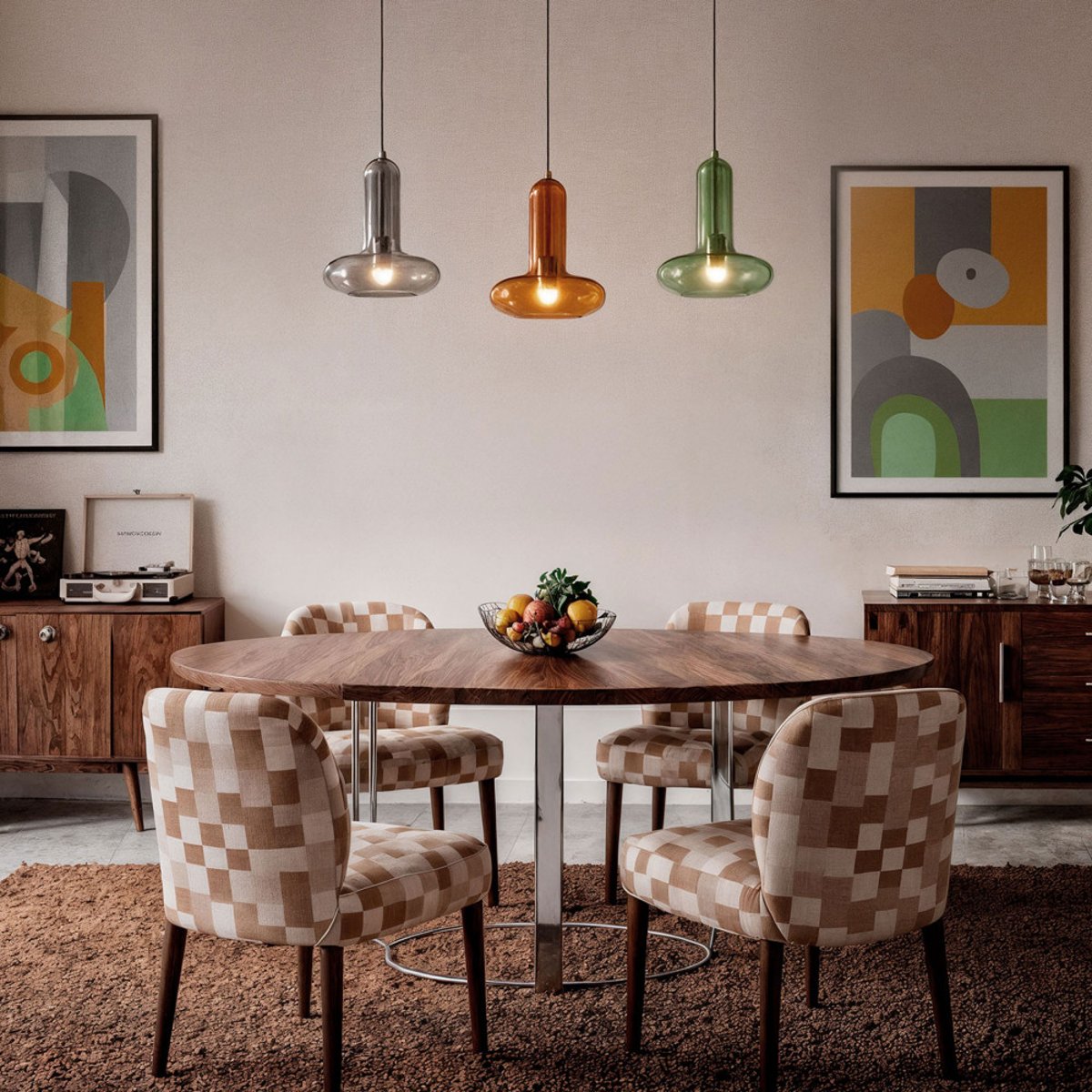 Suspension en verre avec LED intégrée 15cm- TIMO orange, DRAWER