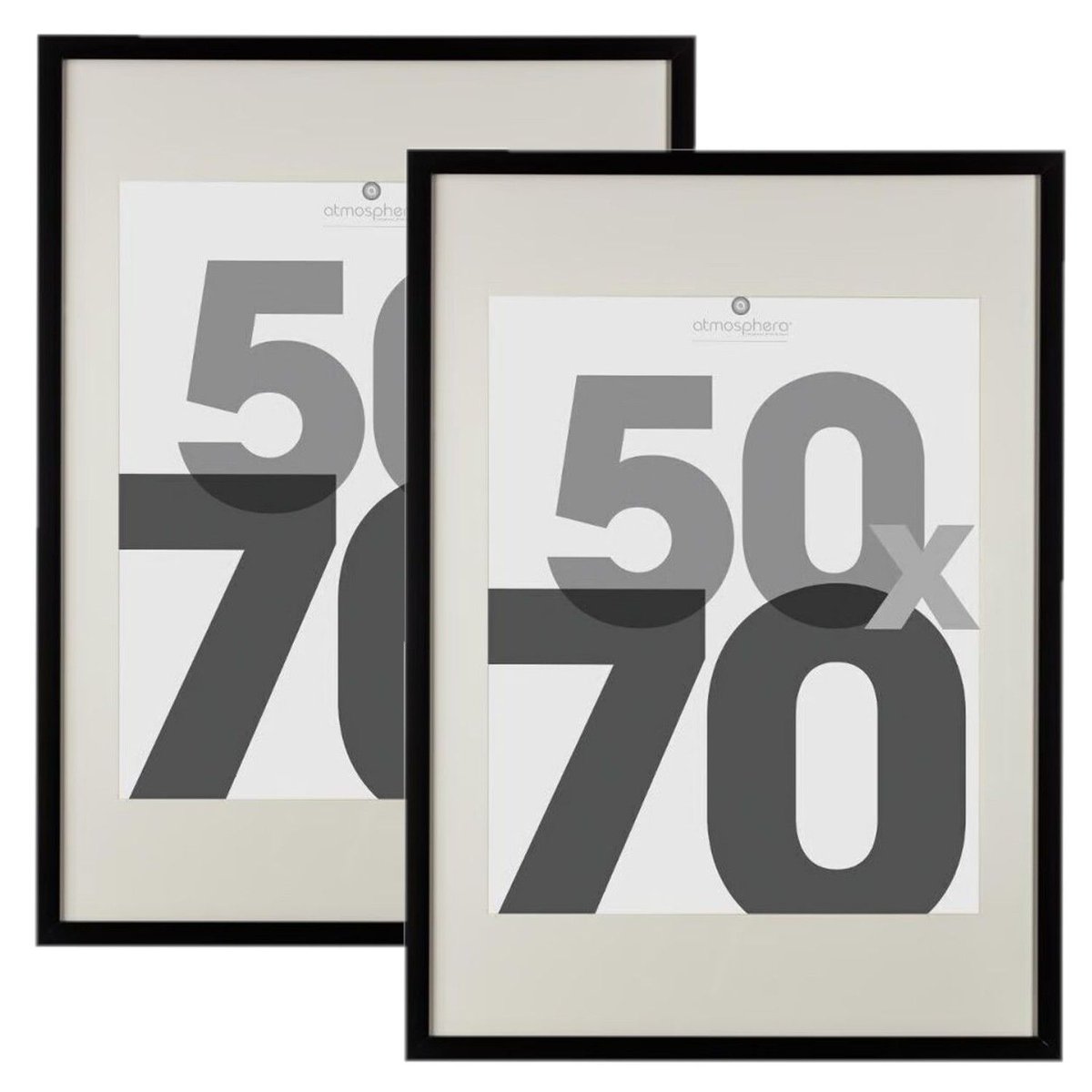 Lot de 2 cadres photo grand format EVA noir, TOILINUX
