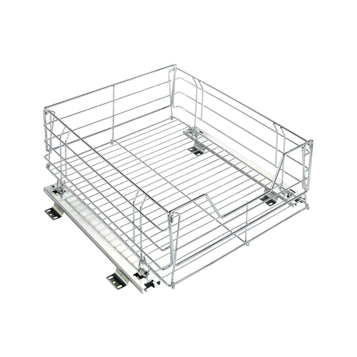 Tiroir coulissant pour placard cuisine MAXI argent brillant, WENKO