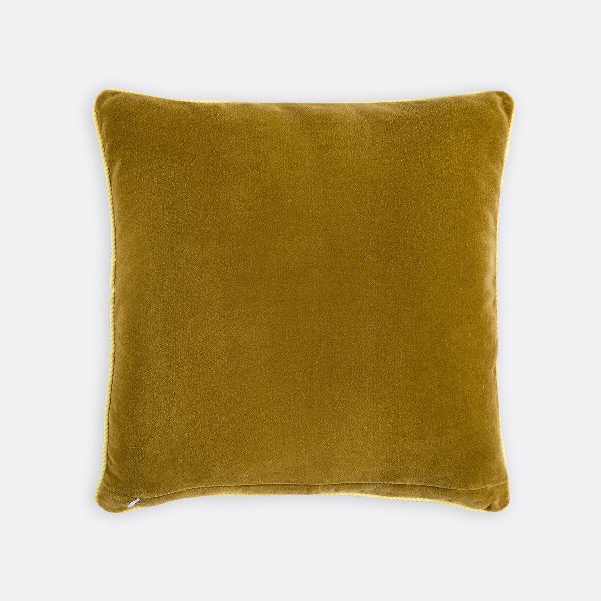 Housse de coussin bicolore carrée 50x50 cm, en velours, GUSALI jaune/absinthe, LA REDOUTE INTERIEURS