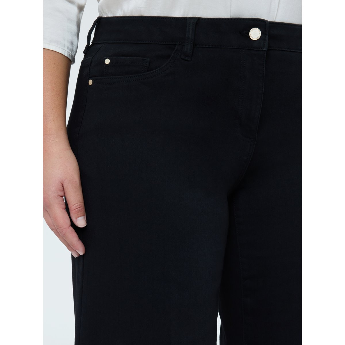 Jean Wide Leg lavage total black noir, FIORELLA RUBINO