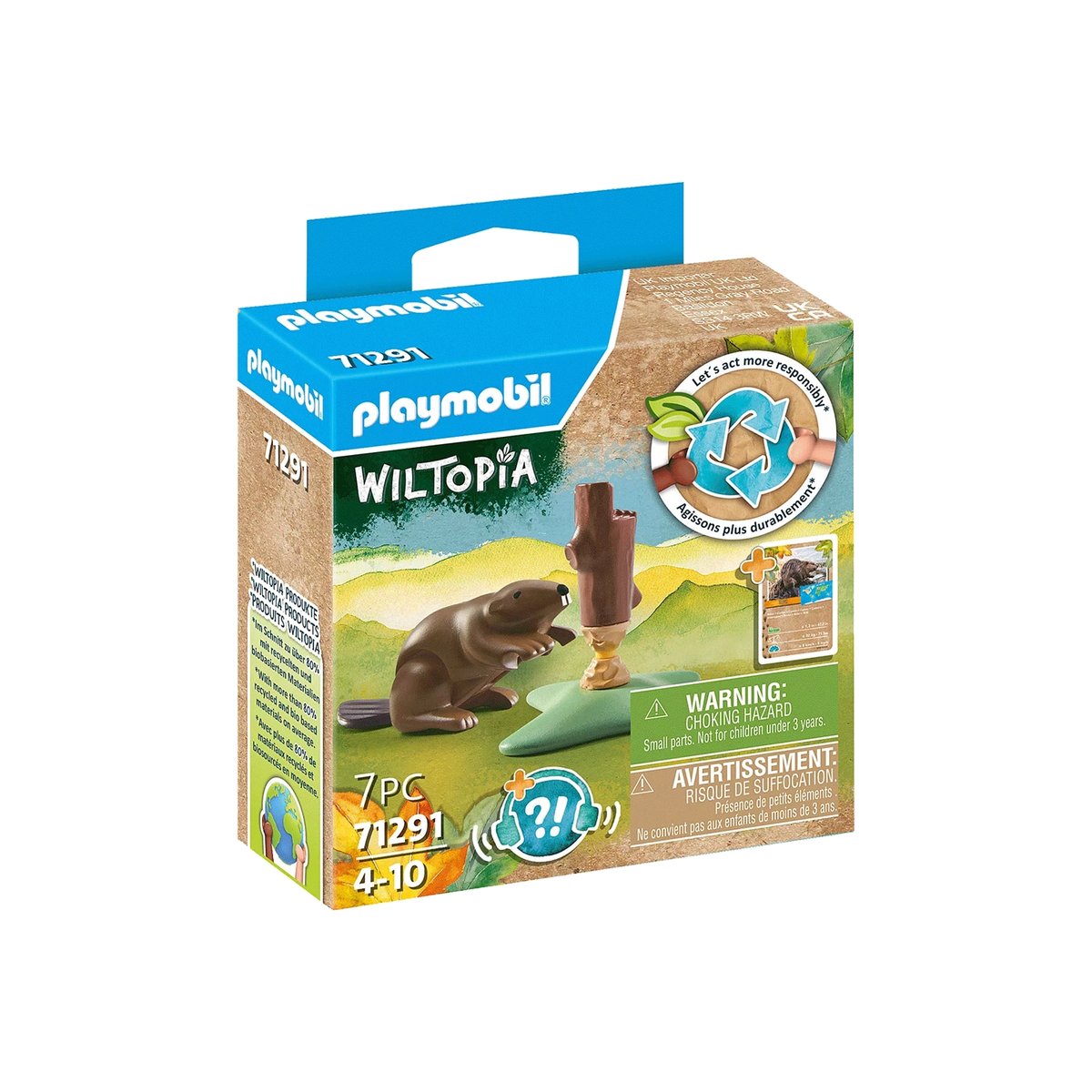 Wiltopia Castor multicolore, PLAYMOBIL