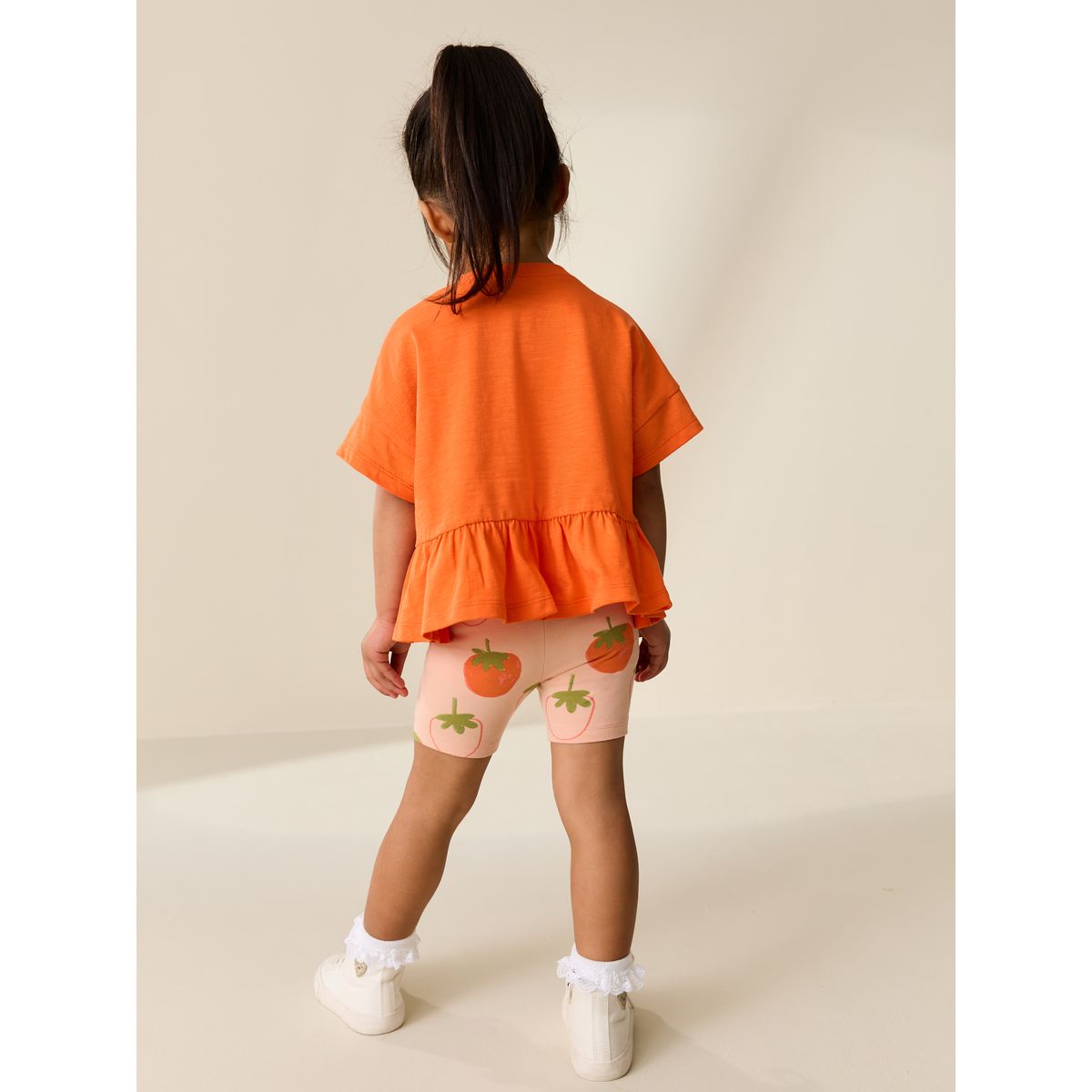 Ensemble haut à manches courtes et short fraise orange, NEXT