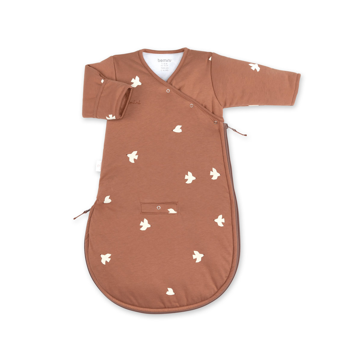 Gigoteuse avec moufles hiver - TOG 2.5 Cocon moelleux piuma moka, BEMINI