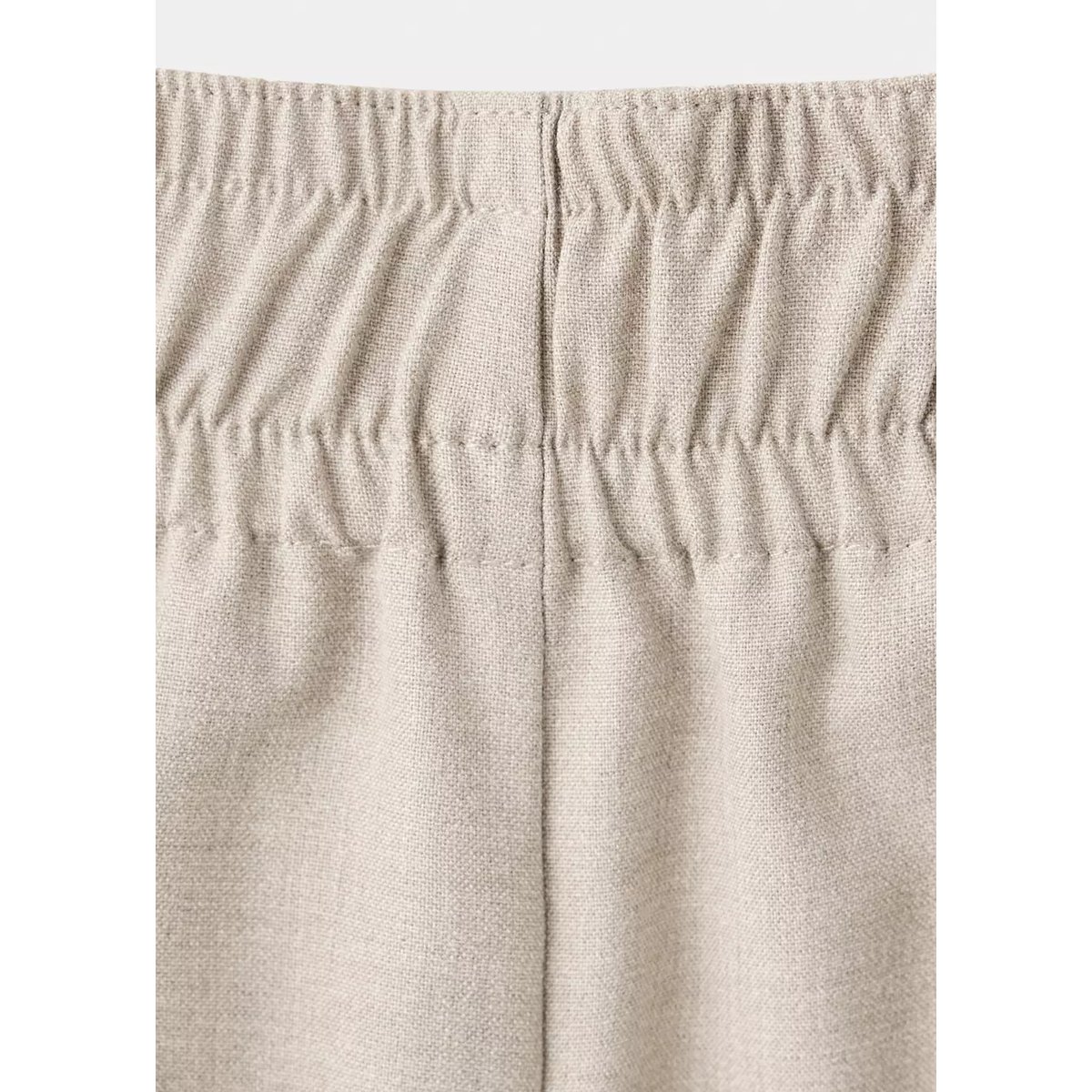 Bermuda droit taille haute beige, MANGO