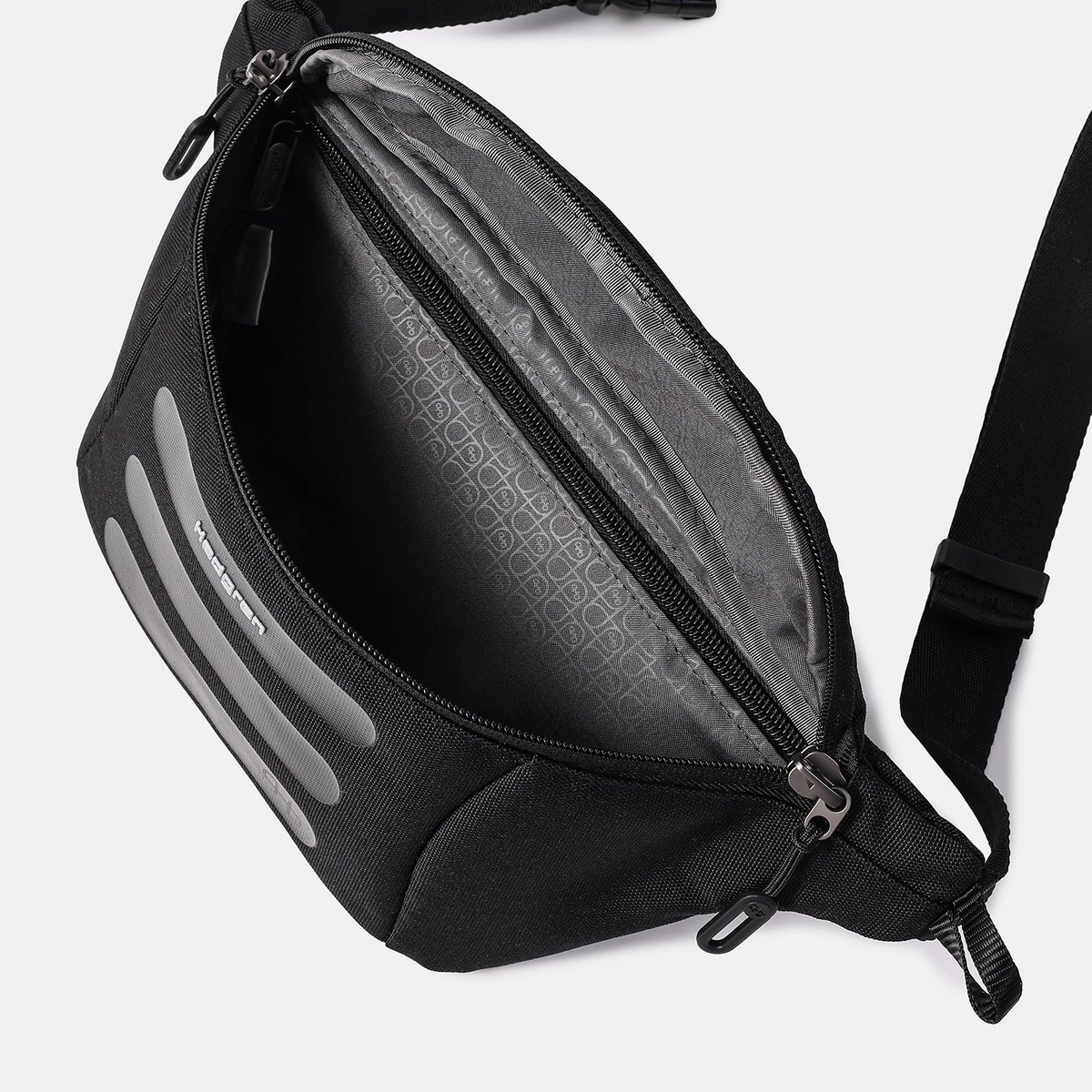 Sac banane voyage sécurisé RFID black, HEDGREN