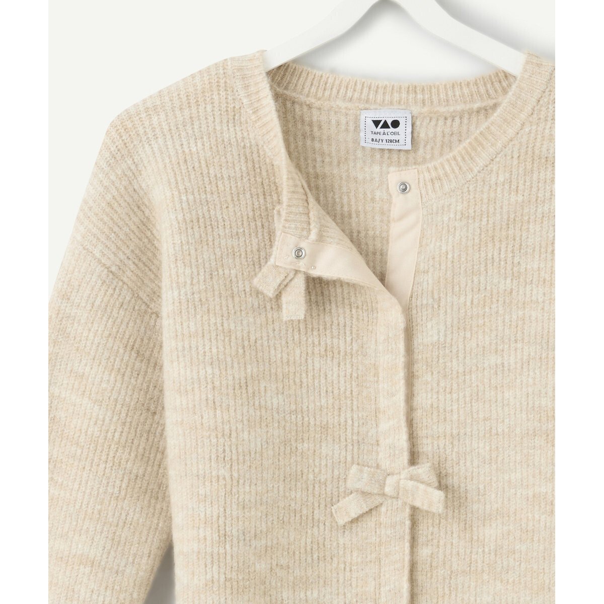 Gilet avec nœuds beige, TAPE A L'OEIL