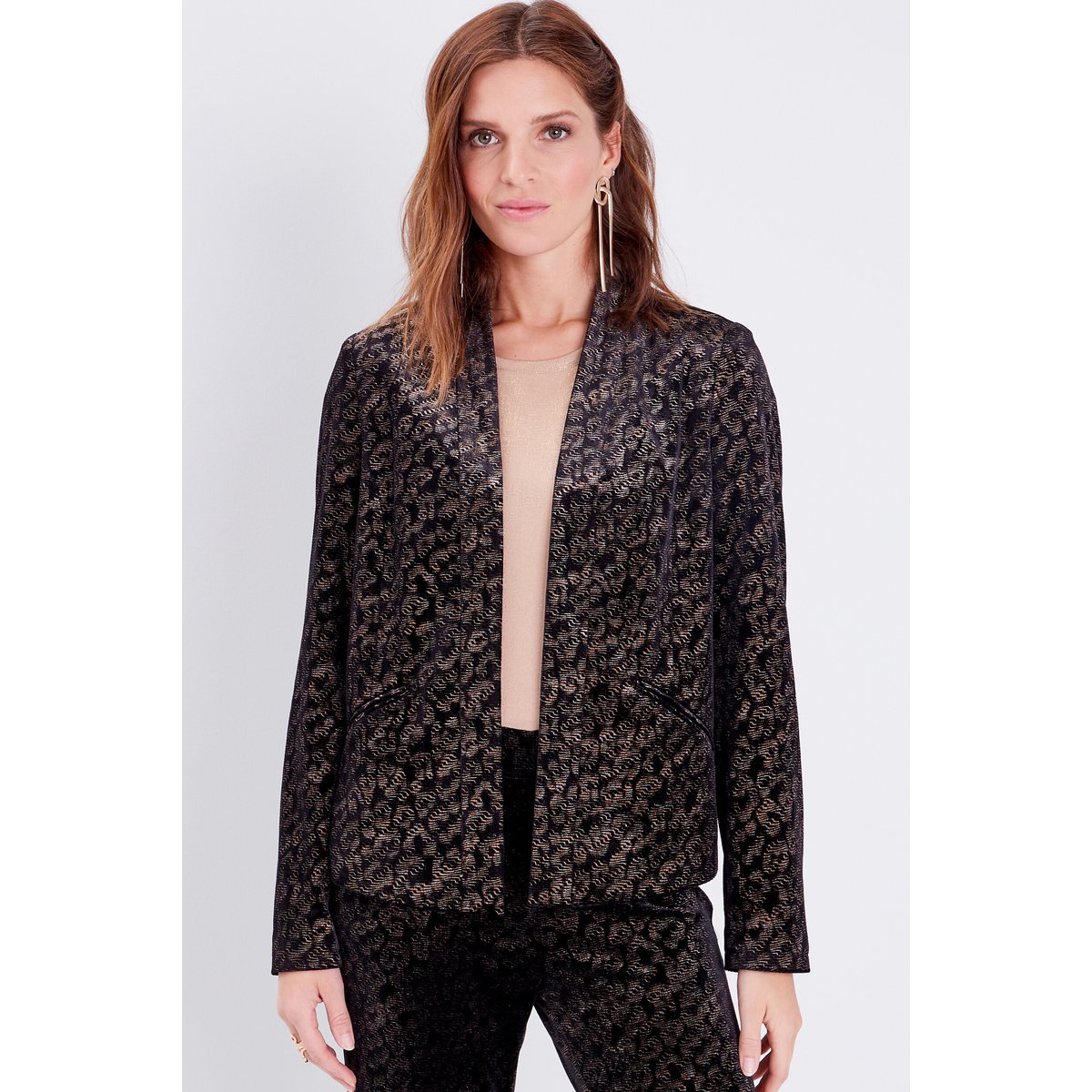 Veste droite velours noir, BREAL
