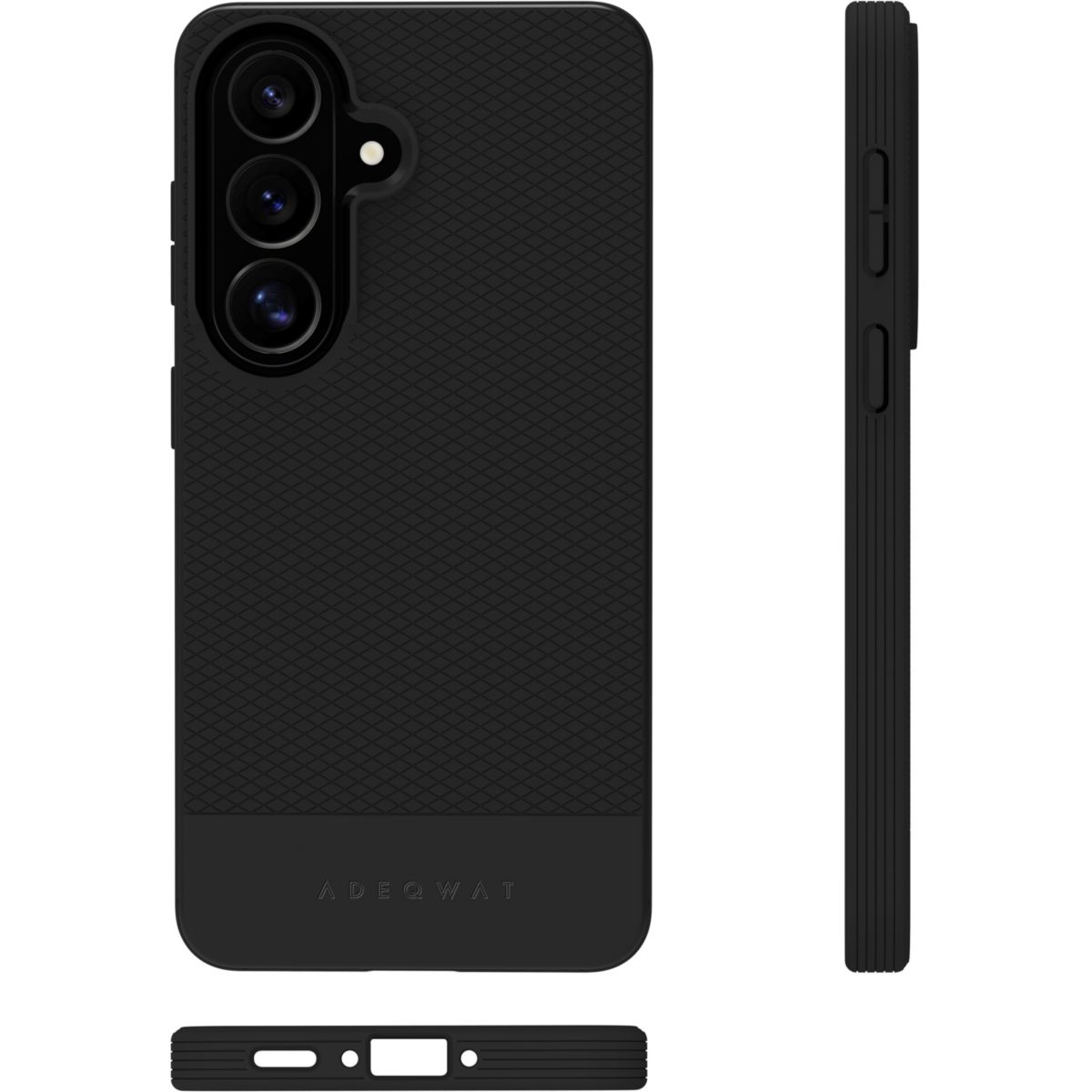 Coque Samsung Galaxy A37 noire couleur unique, ADEQWAT