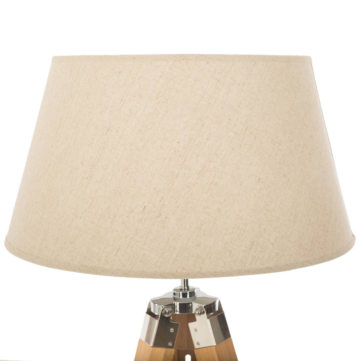 Lampadaire trépied pin ou bambou design RUNO ivoire, ATMOSPHERA