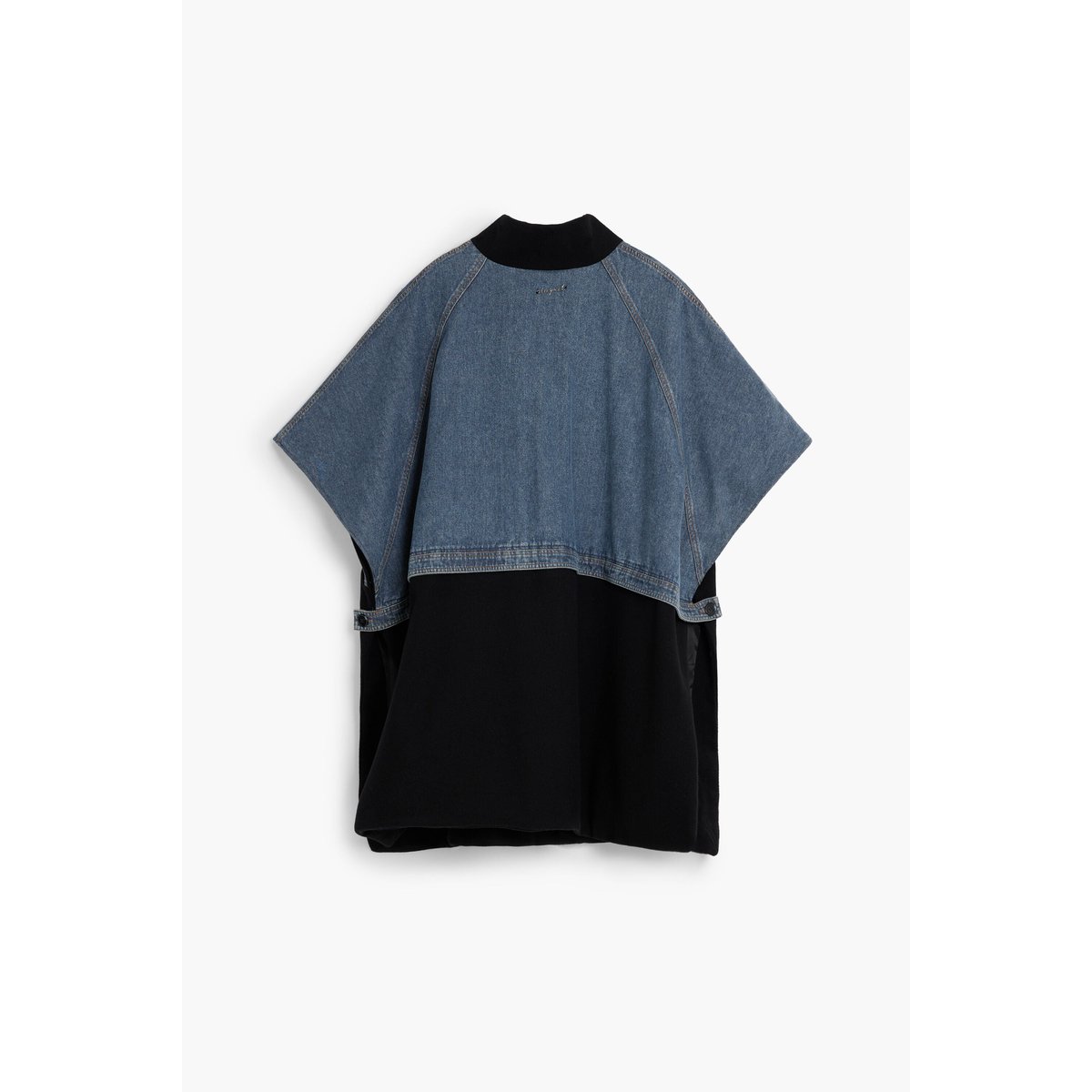 Poncho en denim combiné bleu, DESIGUAL