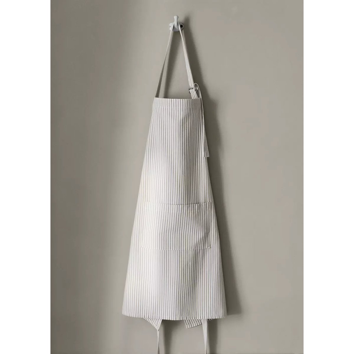 Tablier coton rayures marron clair/pastel, MANGO HOME