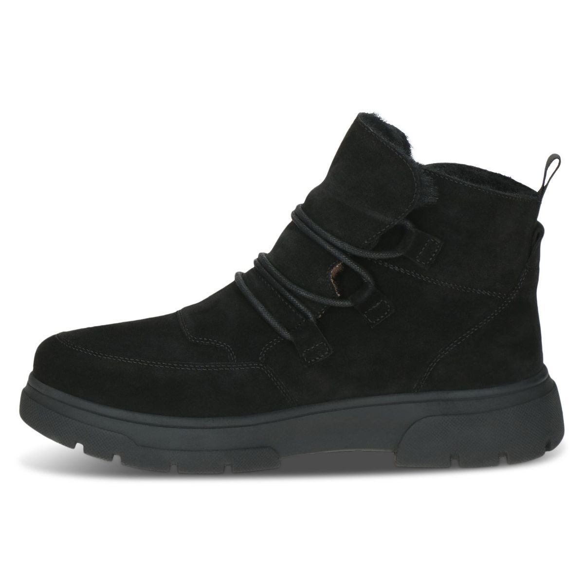 Bottine en cuir noir suède, CAPRICE