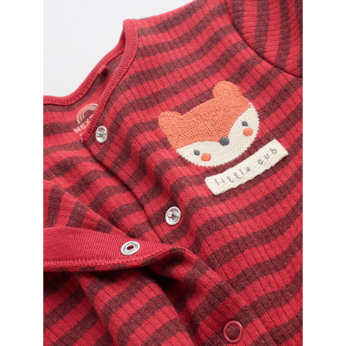 Grenouillère rayée pour bébé orange, NEXT