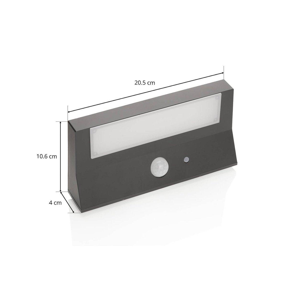 Lampe solaire extérieure LED, Maresia gris foncé, LINDBY