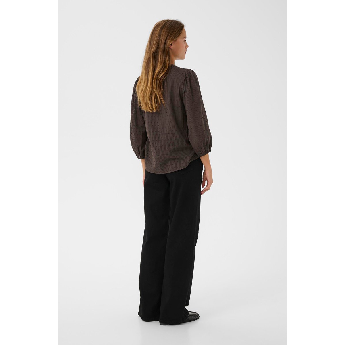 Blouse à manches longues marron chocolate brown, KAFFE