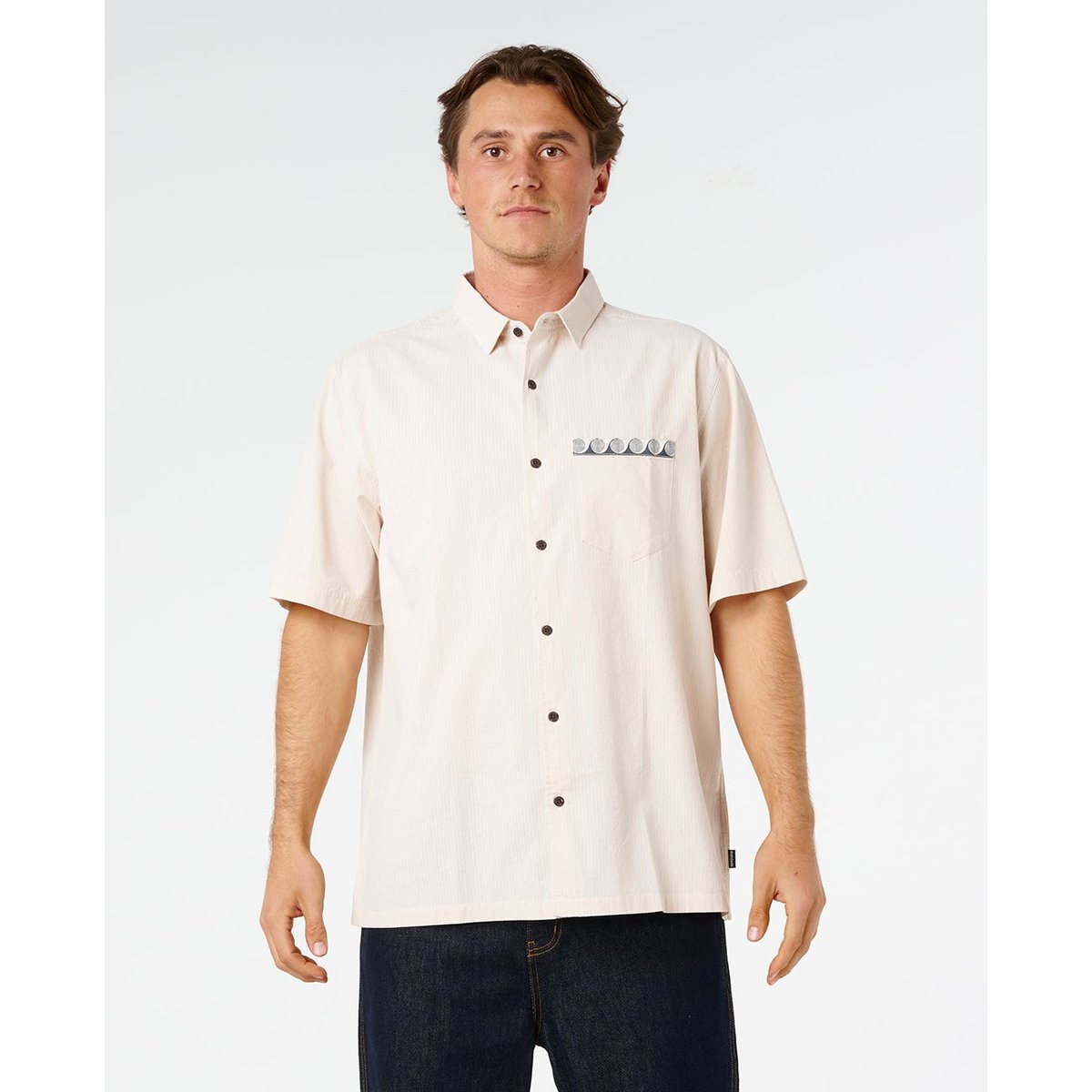 Chemise Aots manches courtes blanc vintage, RIP CURL