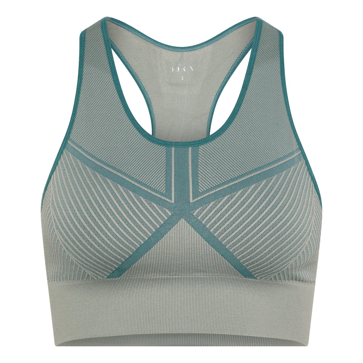 Brassière de sport femme Buddha maintien moyen coussinets amovibles vert forêt terre, BORN