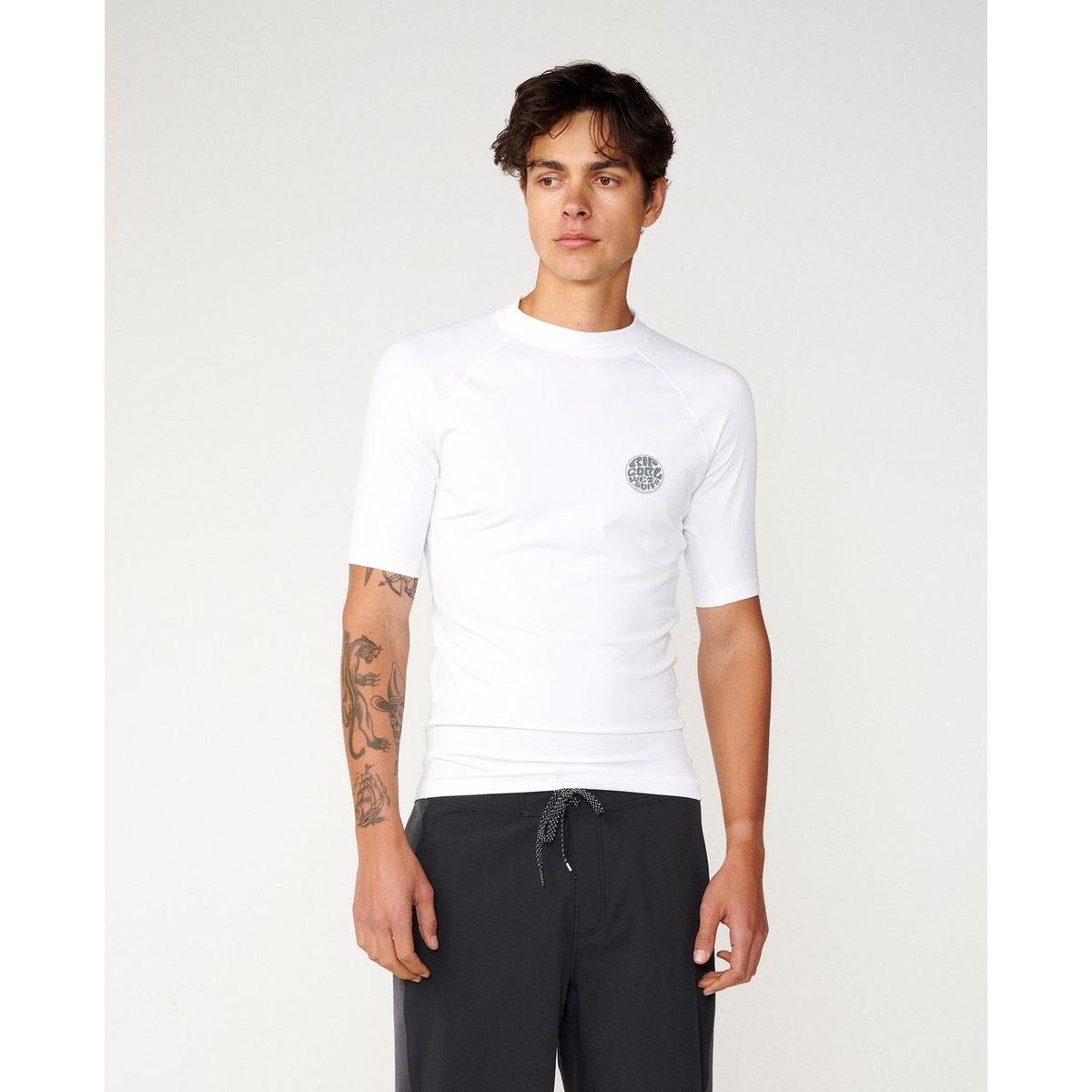 T-shirt anti-UV à manches courtes ICONS UPF Brushed white, RIP CURL