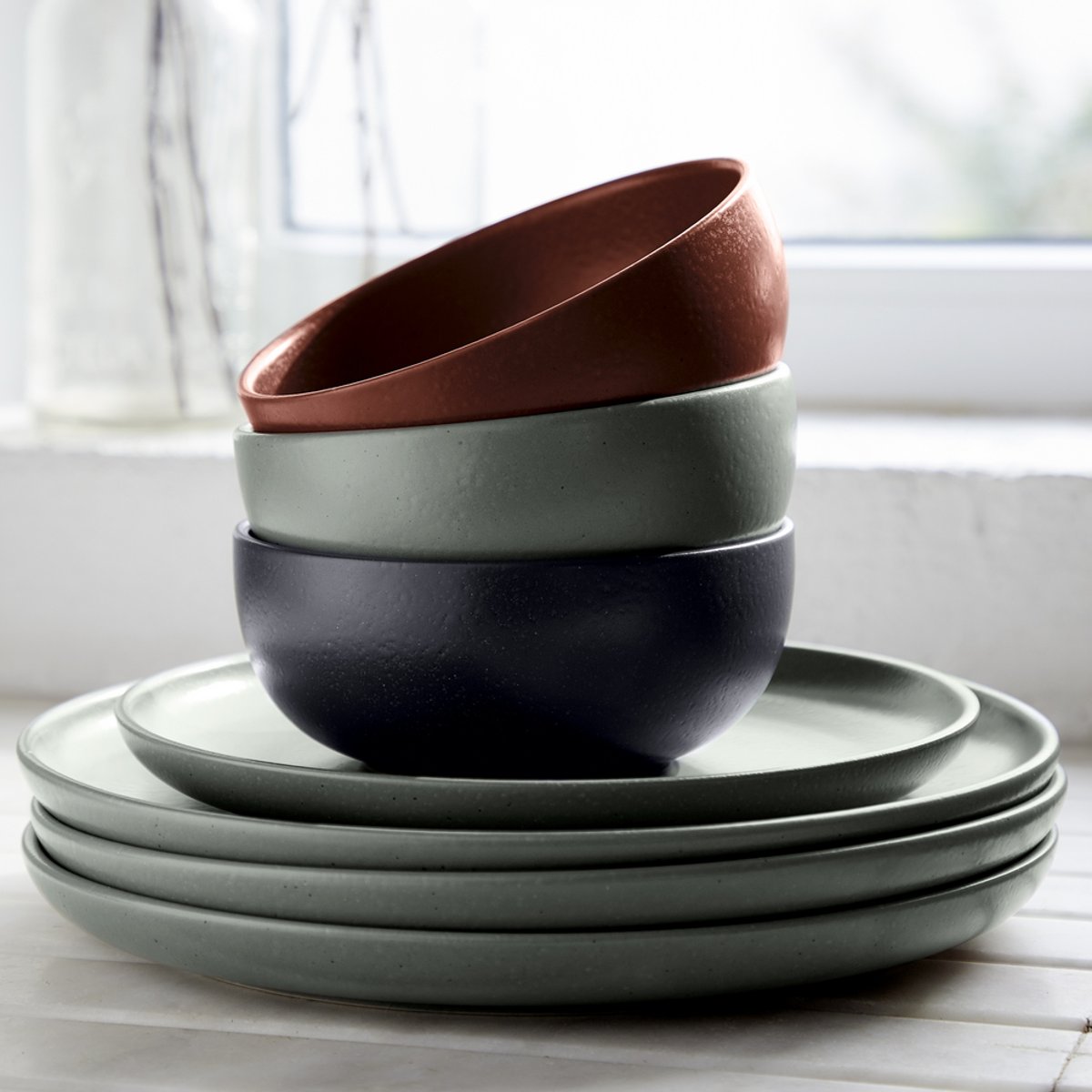 Set Table 30 Pièces avec Tasse Pacifica by Casafina artichoke, COSTA NOVA
