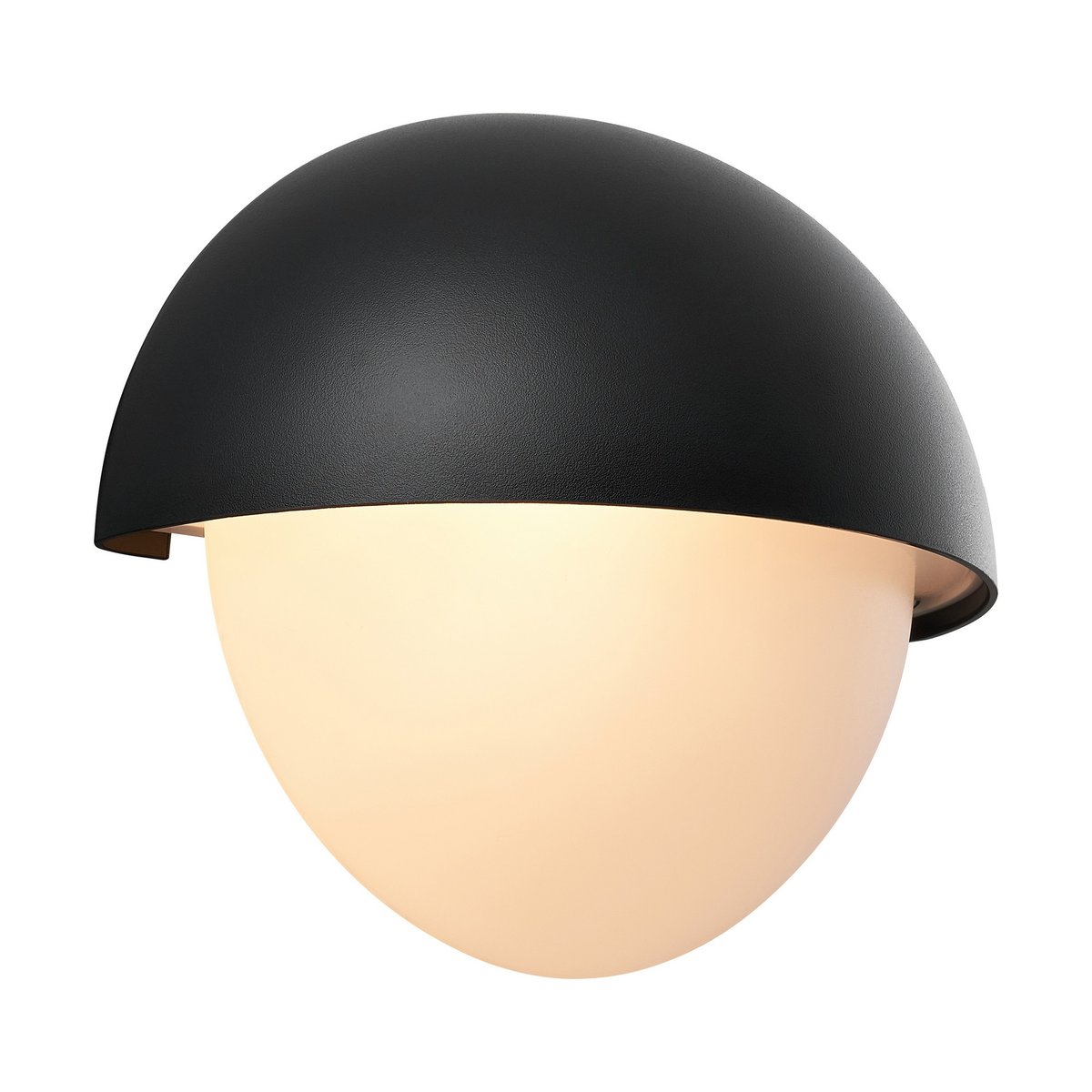 Applique murale extérieure ronde demi-lune en plastique, SCORPIUS noir, NORDLUX