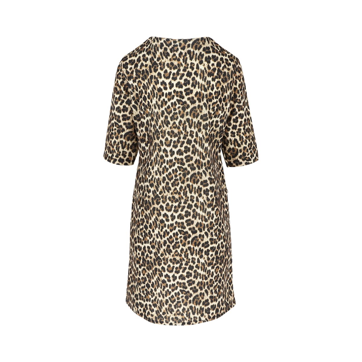 Robe boxy à imprimé léopard camel brun, LOLALIZA