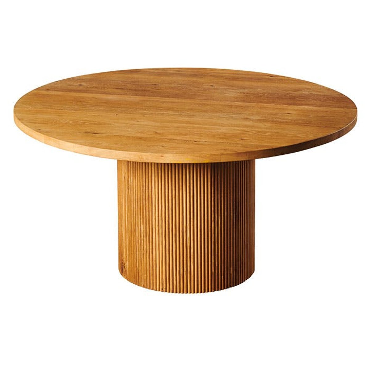 Table ronde moderne pied central 130 cm IENA bois naturel, PIER IMPORT