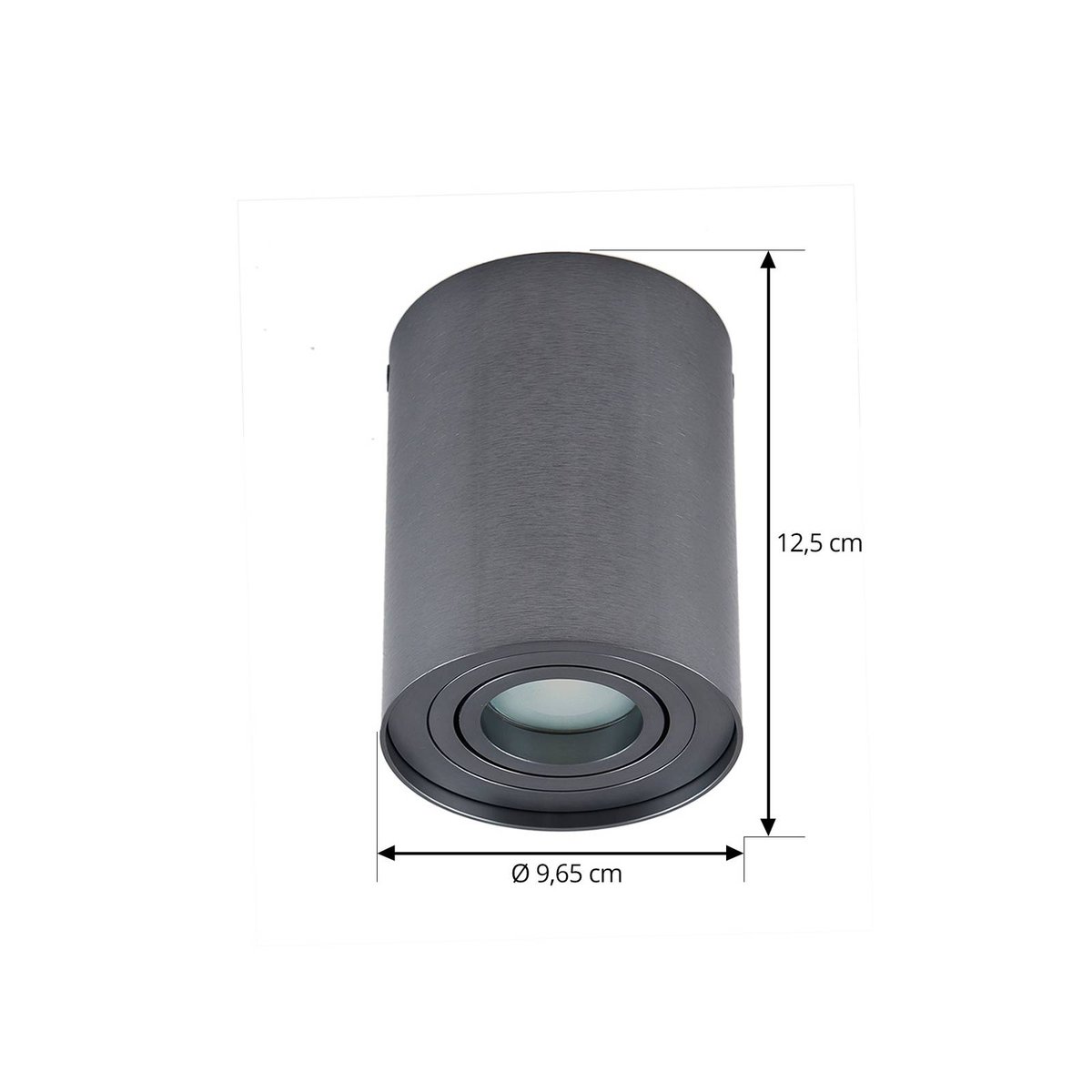 Projecteur, spot en aluminium moderne gunmetal, ARCCHIO