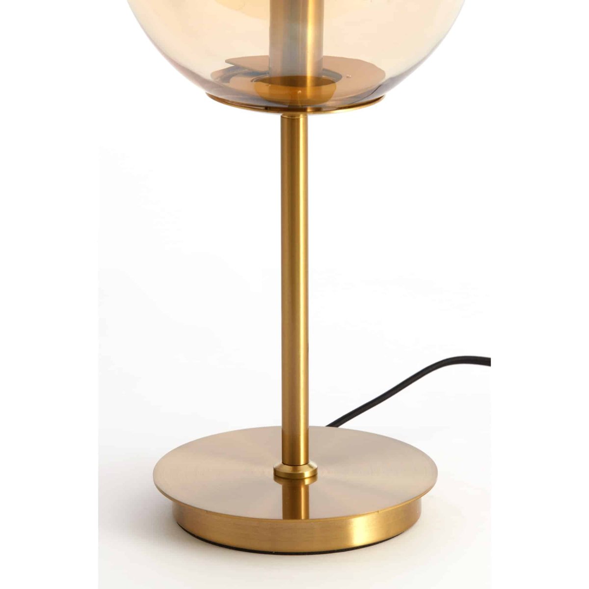 Lampe À Poser Verre MEDINA or ambré, LIGHT & LIVING