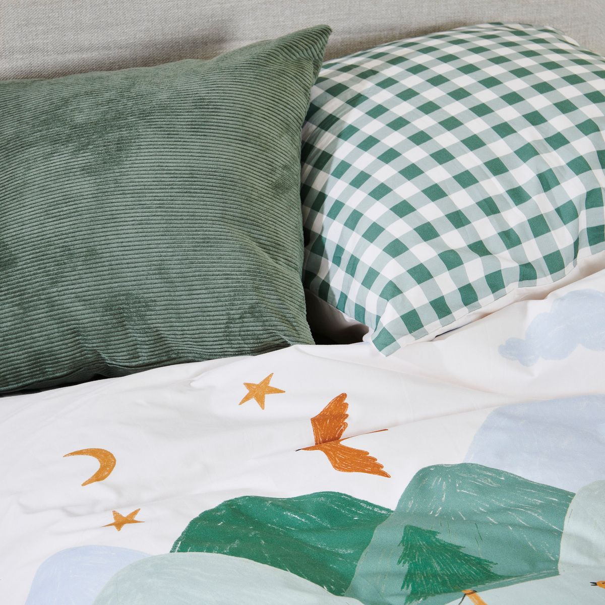 Taie d'oreiller Les Louveteaux - Percale de coton motifs, TRADITION DES VOSGES