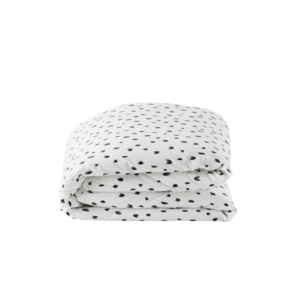 Housse de couette coton réversible HARFANG imprimé, CARRE BLANC
