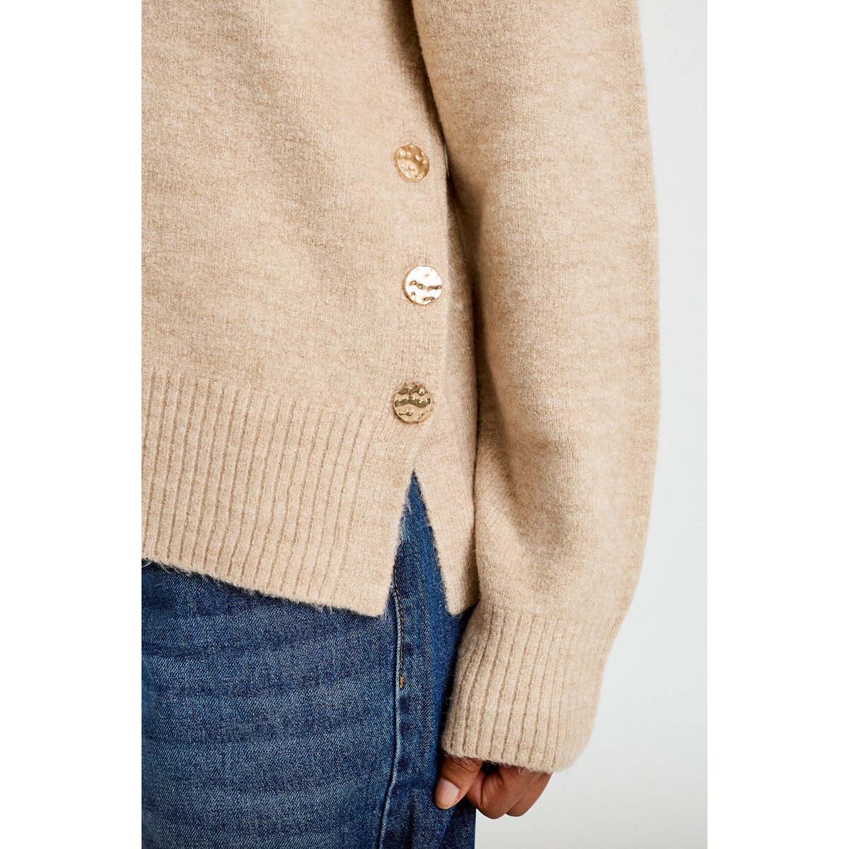 Pull manches longues beige, CACHE CACHE