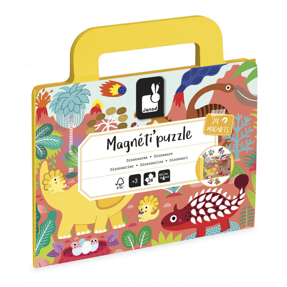 Puzzle Magnéti'puzzle Dino 36 Pcs couleur unique, JANOD