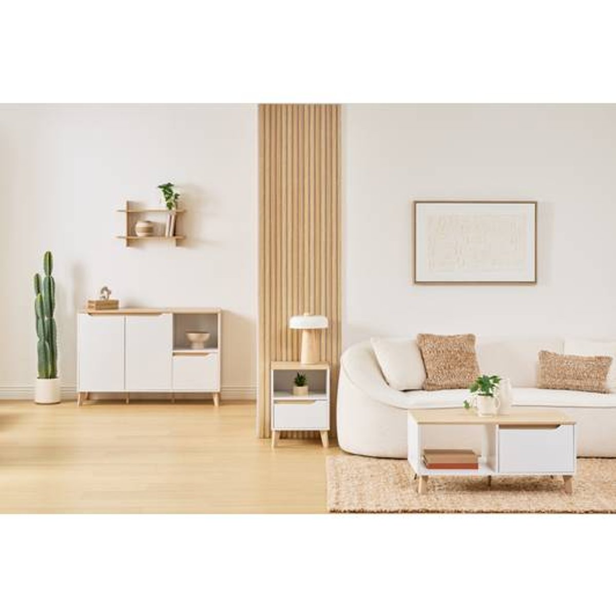 Table basse rectangulaire LUMA blanc, 5FIVE SIMPLY SMART