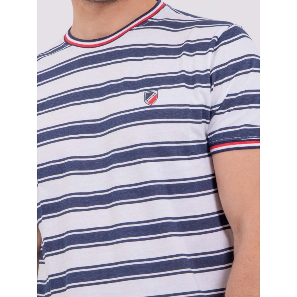 T-shirt Col Rond Pur Coton Nabenor blanc, RITCHIE