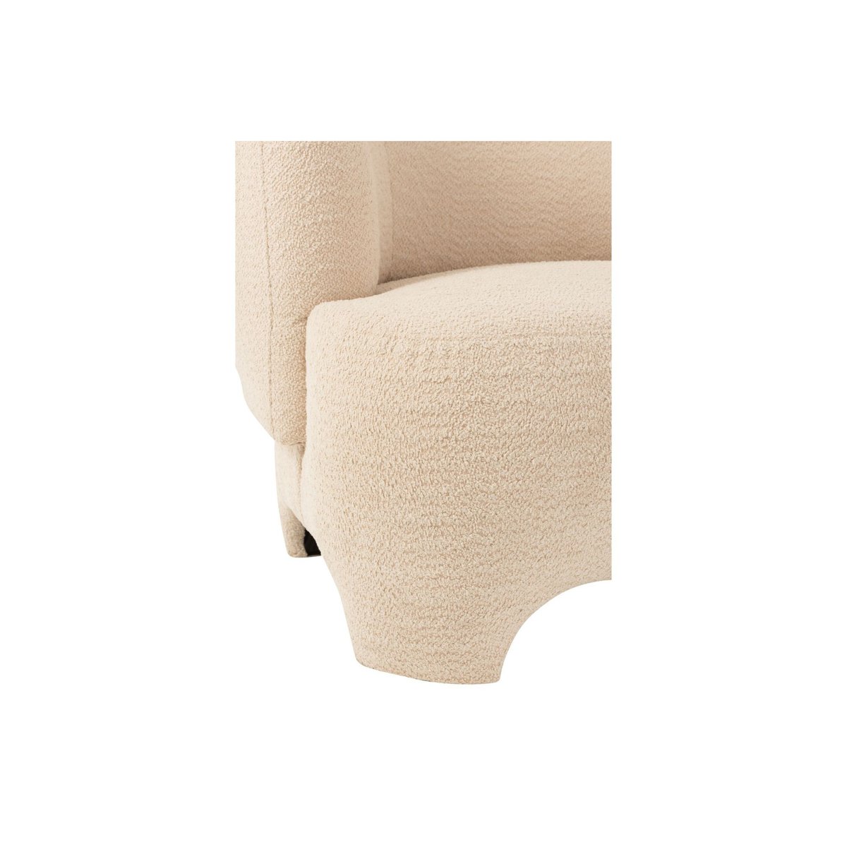 Fauteuil en tissu bouclette blanc cassé - EDELWEISS blanc, HELLIN, DEPUIS 1862