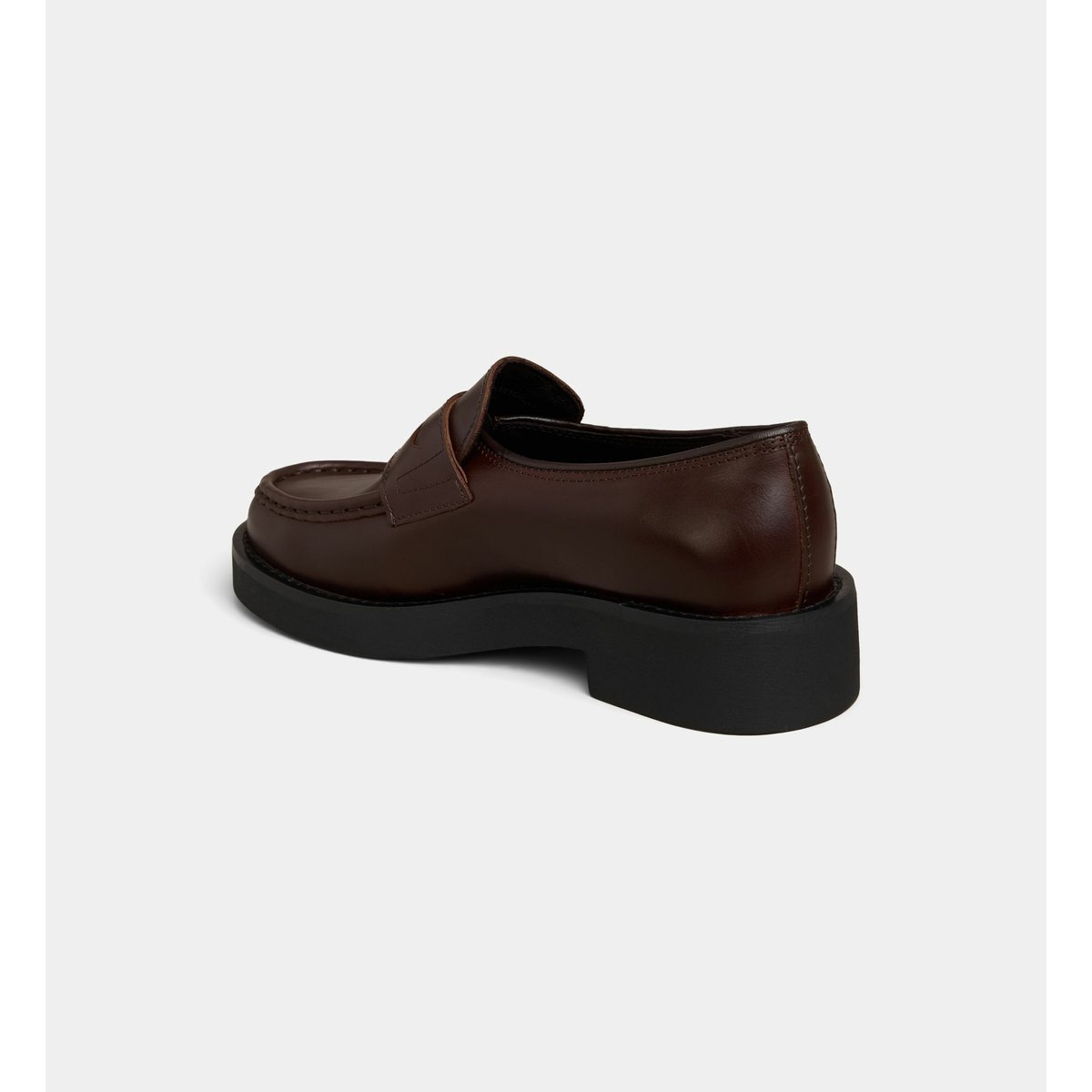 Mocassins à talons penny atida cuir marron foncé, GALERIES LAFAYETTE