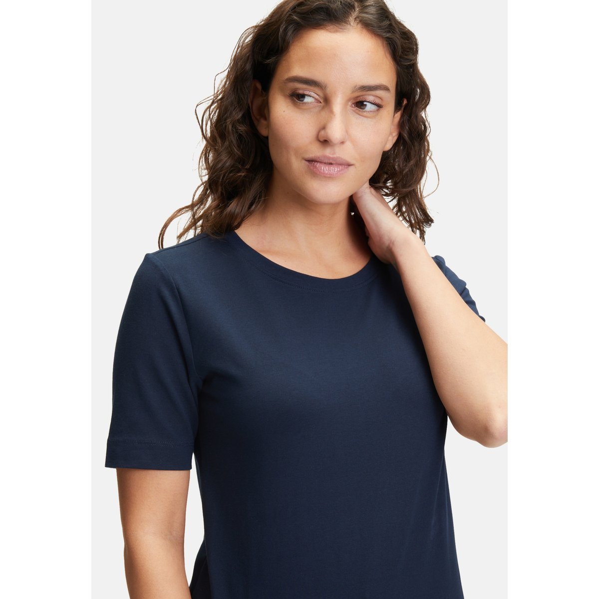 T-shirt basique à encolure ronde navy blue, BETTY & CO