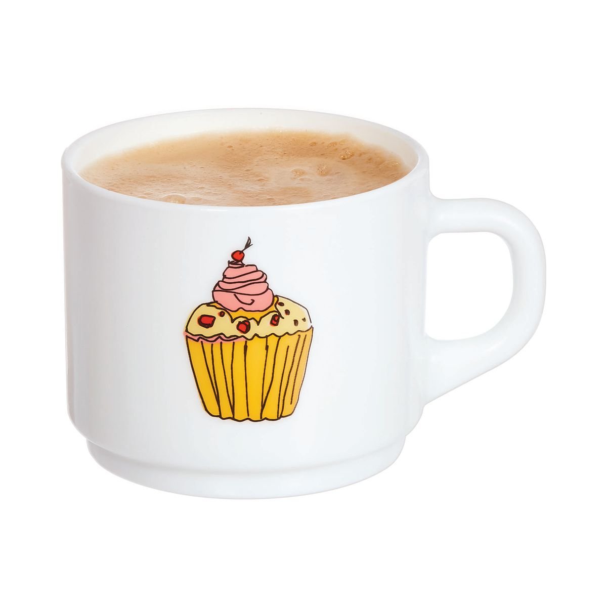 Tasse 22 cl décorée -POP GOURMANDISE blanc, LUMINARC