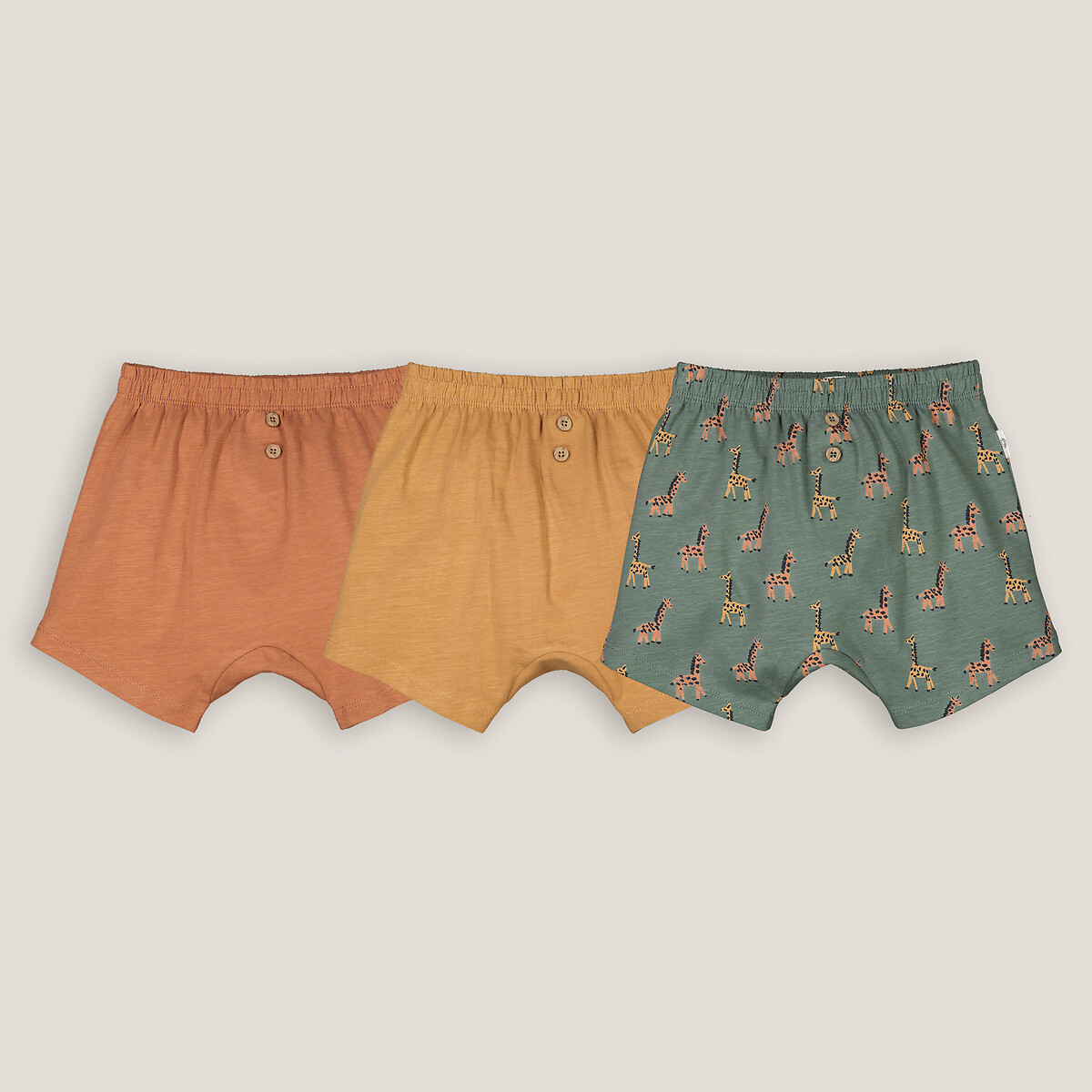 Set van 3 shorts gemengd, LA REDOUTE COLLECTIONS