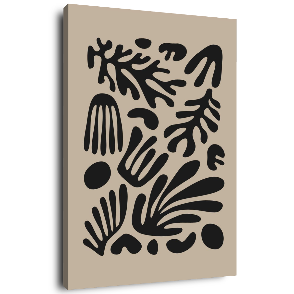 Tableau Mural Feuille Abstraite ABSTRAIT tableaux sur toile-taupe, CEANOTHE