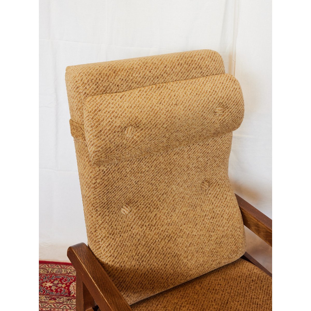 Fauteuil inclinable en bois Ernest N°1102 - Bon état bois foncé, DEBONGOUT