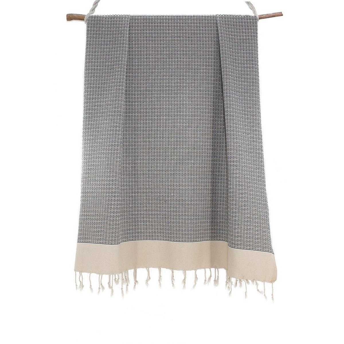Fouta coton RIO bleu denim, FEBRONIE
