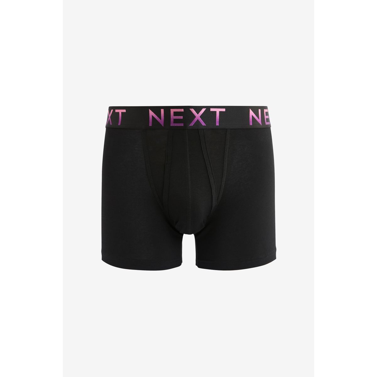 Boxers ouverture sur le devant, lot de 10 ceintures noires à texte ombré brillant, NEXT