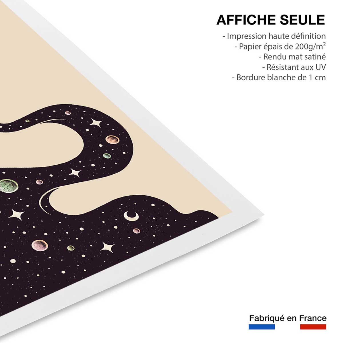 Affiche enfant envol cosmique affiche seule, HEXOA