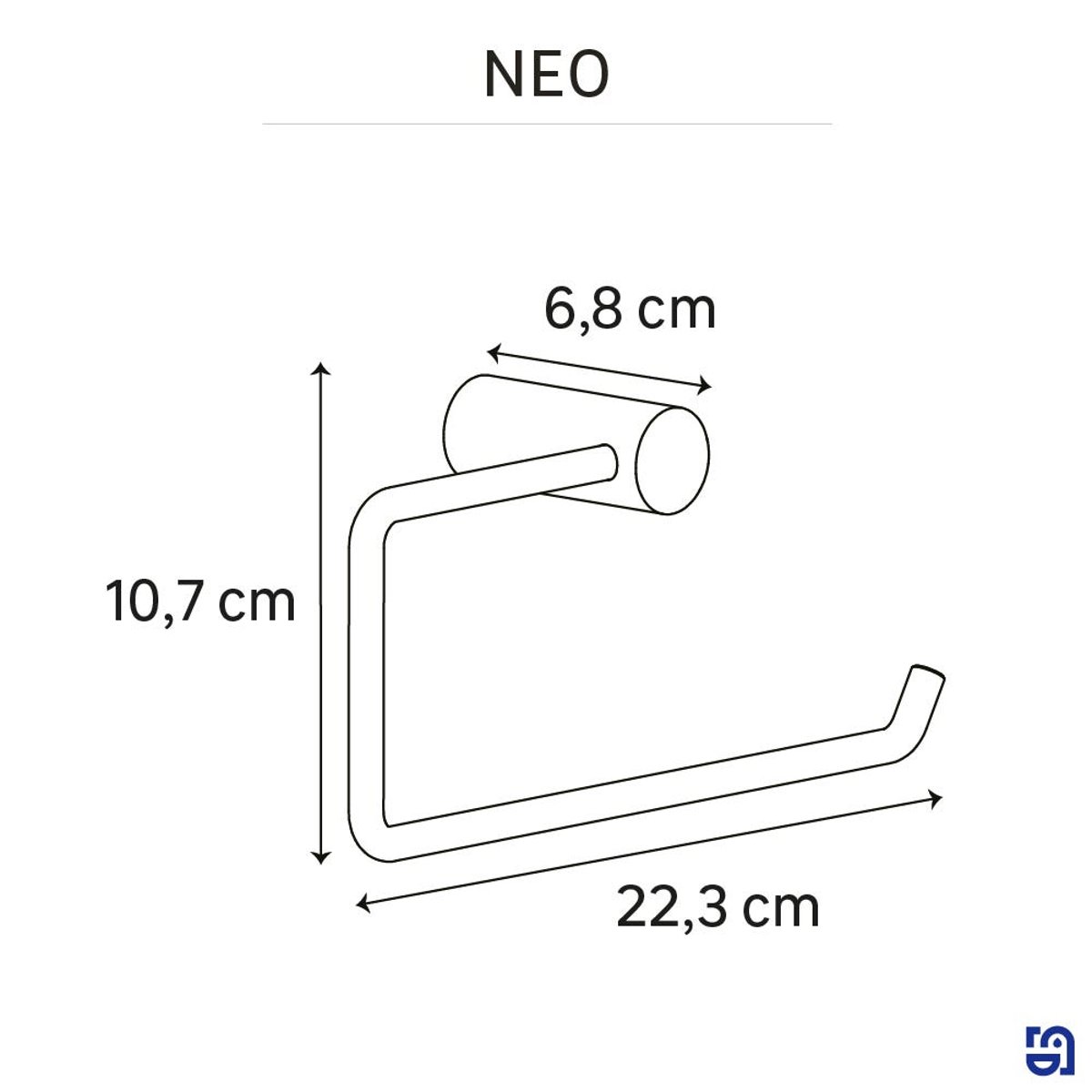 Anneau porte-serviette mural, NEO or, SENSEA