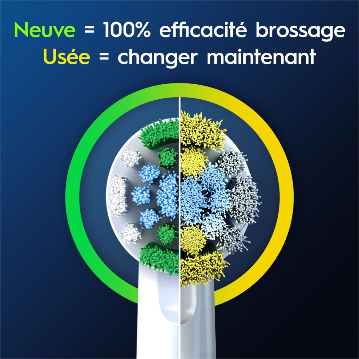 Brossette dentaire Precision Clean X-filaments x10 couleur unique, ORAL B