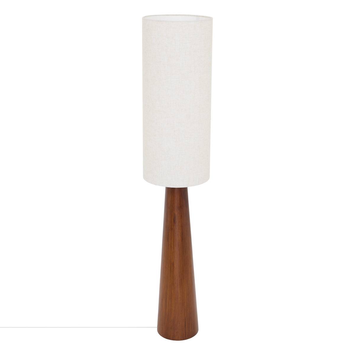 Lampadaire cylindrique en pin SERGIO marron, ATMOSPHERA