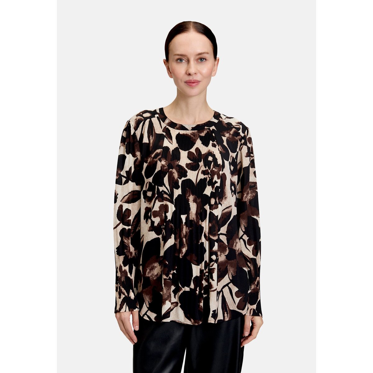Tunique à plis beige/marron, BETTY BARCLAY