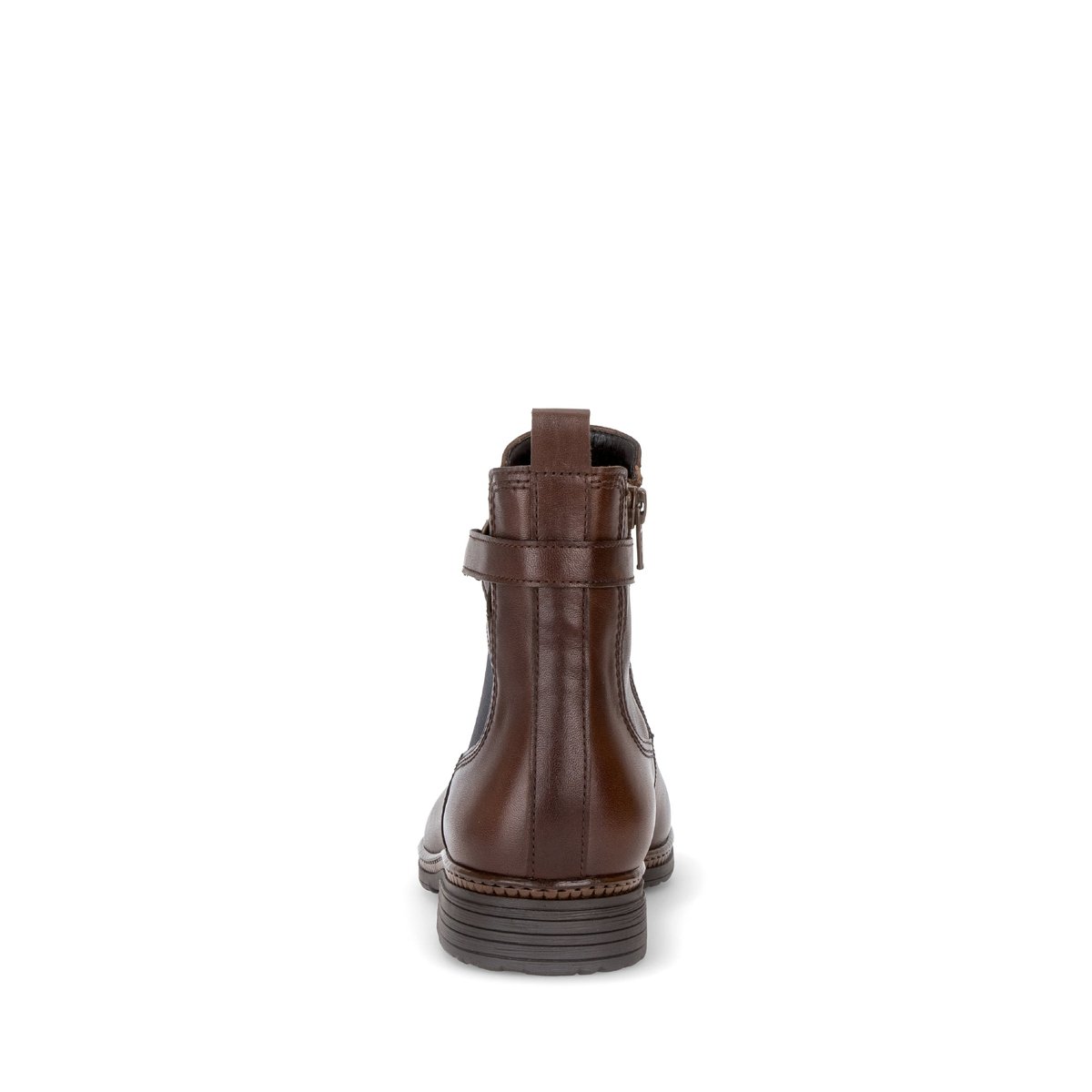 Bottines en cuir lisse à talon décroché cognac, GABOR